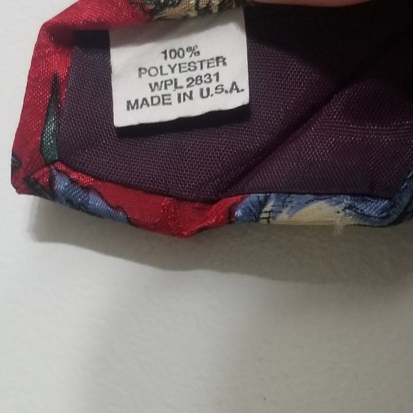 elegant Studio R bright red floral polyester tie - Picture 6 of 6